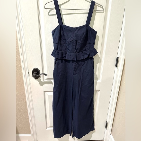 SEA NEW YORK Navy Blue O'Keefe Quilted Corset Jumpsuit - Picture 5 of 13